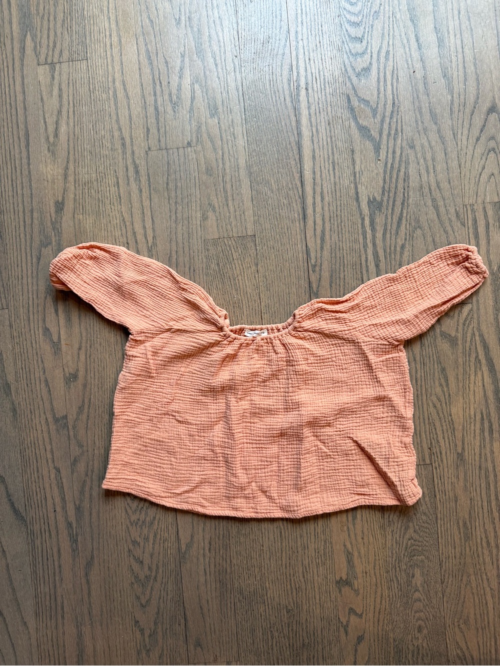 SOOR PLOOM 1Y - Peach Gauze Peasant Top